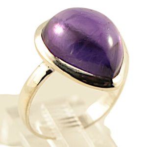 Bague en Améthyste en forme de goutte : ce bijou unique - Taille 7-8