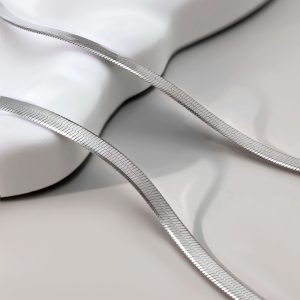 Chaîne en argent en chevron - Collier élégant en argent sterling & homme