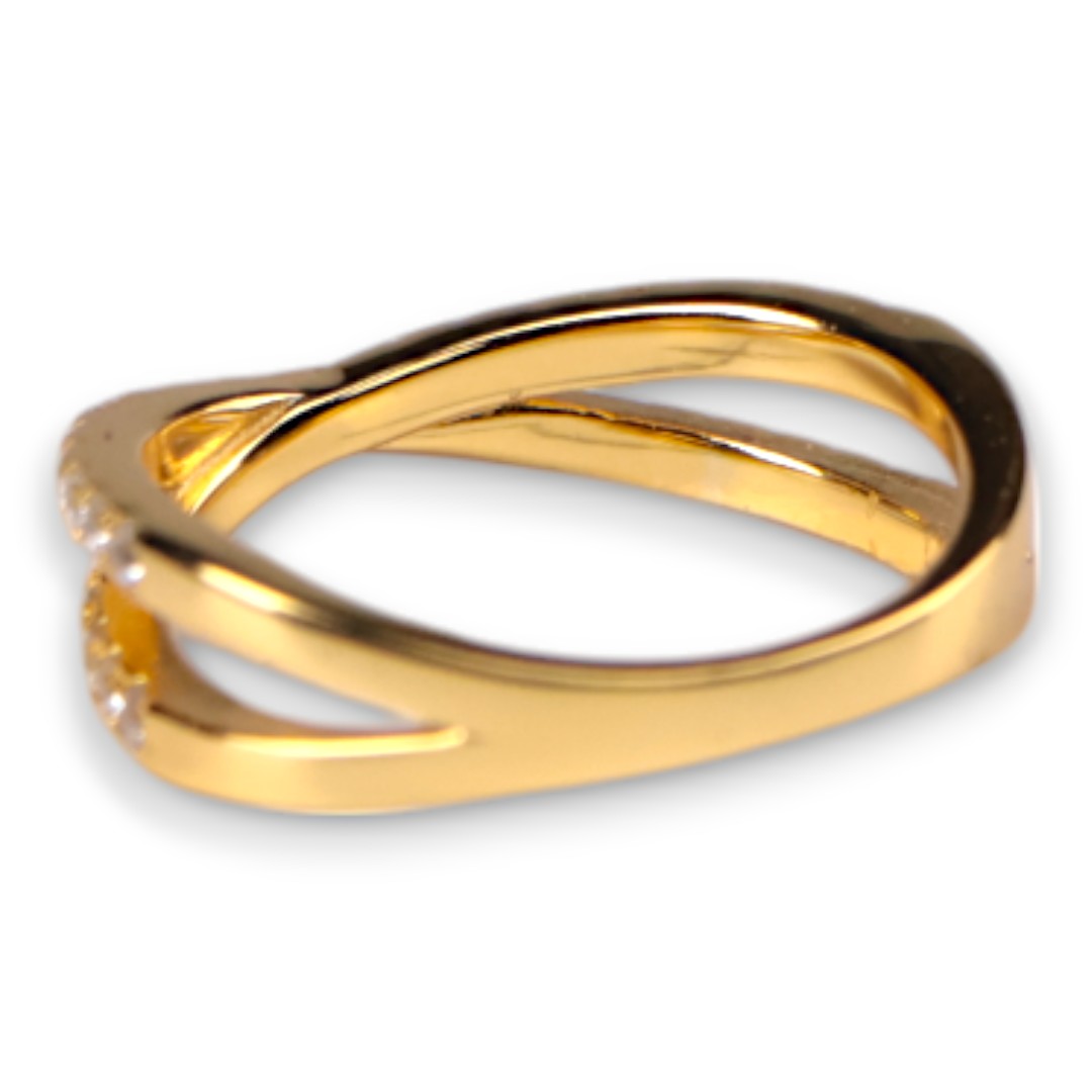 Bague en argent sterling plaqué or 18K – Bijoux pour femmes, cadeau hypoallergénique - Taille 7-8-9 – Image 6