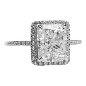 Bague en argent sterling avec zircon cubique – Cadeau de bijoux pour femmes - Taille 7-8-9
