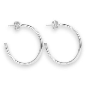 Créole en or blanc plaqué – Bijoux pour femmes | Créole hypoallergénique