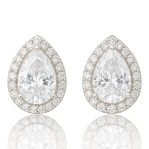 Boucles d'oreilles en zircon cubique en forme de goutte d'eau – Bijoux pour femmes en cristal solitaire