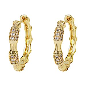 Éclairez votre style avec des boucles d'oreilles en argent sterling plaqué or 18K Cubic